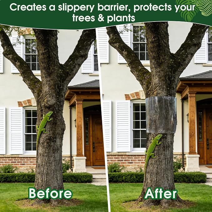 157" x 15.7" Iguana Tree Wrap Tree Trunk Protector Guard for Iguana Prevention Anti-Reptiles Climbing Barrier for Trees with PET Tape Reusable Tree-Safe Guard
