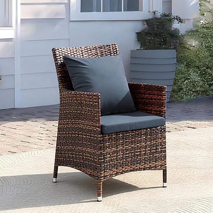 Waterproof 3-Piece Patio Sofa Cushion Cover Set - Replacement Covers for Outdoor Wicker Furniture, Bench & Seat Cushions with 4pcs Throw Pillow Cover