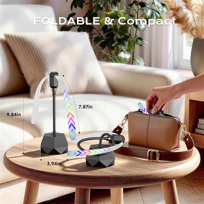 Fly Fans for Tables, Fly Repellent Fan with Adjustable Directional (360°) – Quiet Bug Fans with Soft Blades, Picnic Food Fans to Keep Flies Away, Powered by 2AA Batteries (Not Include) (6PCS)