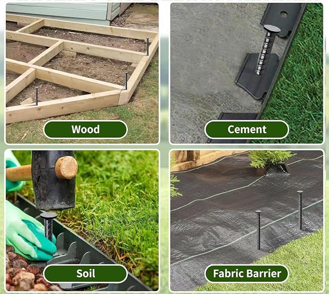 16 Inch Rebar Stakes, Ground Stake, 1/2 Inch Diameter，Galvanized Steel Ground Anchors, Landscpe Stakes, Heavy Duty Metal Spikes，Asphalt Anchor,Used for Speed Bump Wheel Stop and Camping (6 Pack)