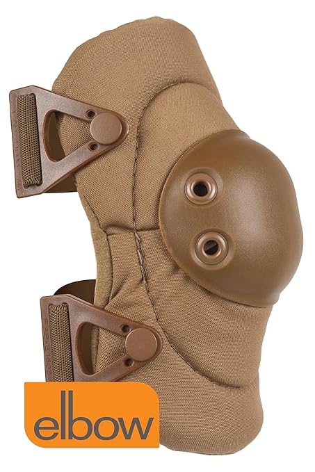 ALTA 53013.14 AltaFLEX Elbow Protector Pad, Coyote Cordura Nylon Fabric, AltaLOK Fastening, Flexible Cap, Round, Coyote