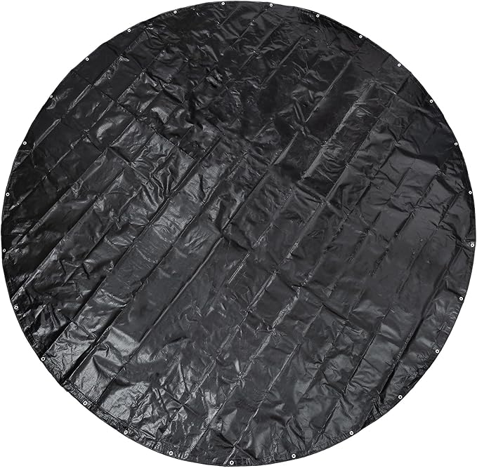 GUARD SHIELD Round Tarp Waterproof Heavy Duty Black 18 Feet Cover Outdoor Inflatable Pool Ground Cloth Tarps for Under Pool