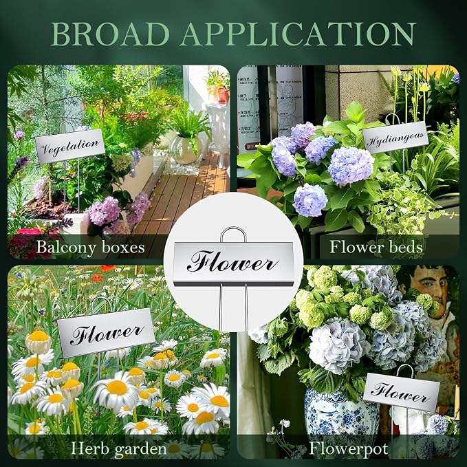 30 Pack Metal Plant Labels for Outdoor Garden Waterproof Plant Markers, Labels Garden Markers for Seedlings Herbs Vegetable Greenhouse Gifts, with Pen