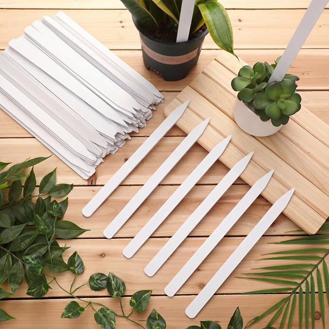 Weysat 100 Pcs 12" Wood Plant Labels for Field or Containers Plant Tags Wood Garden Labels for Seedling Stakes Markers Nursery Seed Tags with Smooth Surface for Pot Herbs Flowers Vegetables