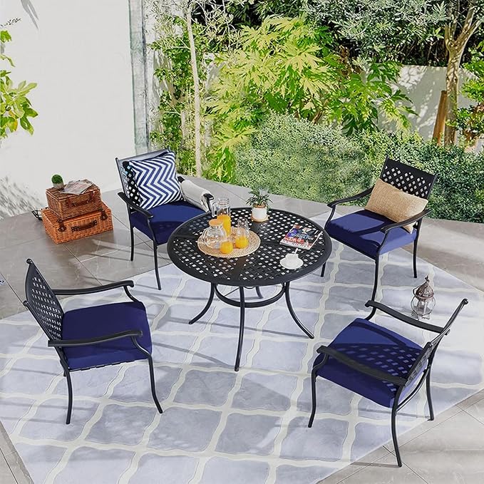 Sqodok Patio Cushion Covers 21x19x3 inch, Waterproof Outdoor Cushion Covers for Patio Furniture, 2Pack Patio Cushion Seat Slicovers Replacement for Sectional Sofa, Wicker Chair, Blue