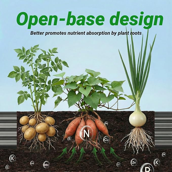 2PCS 6x2x1 FT Rectangle Metal Raised Garden Bed Kit, Elevated Garden Planter Box Outdoor, Large Planters for Outdoor Plants, Flower, Vegetables, Fruit, Herbs (Dark Gray)