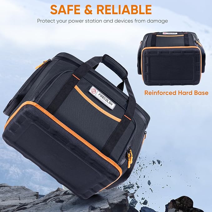 Travel Carrying Case Compatible with Jackery 1000Plus, 1500,1500Pro, 2000 Pro Portable Power Station Storage Case with Molded Hard Bottom,Side Ventilation for Jackery Accessories Solar Generator