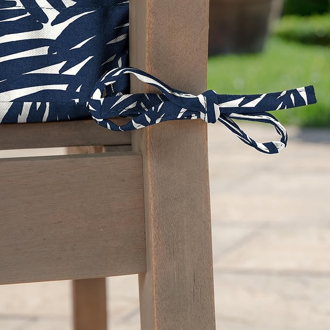 Arden earthFIBER Outdoor Wicker Settee Cushion, 41.5 x 18, Rain-Proof, Fade Resistant Navy Blue King Palm