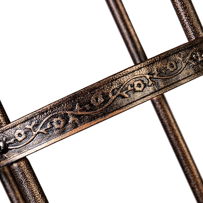 Evergreen 5 ft Garden Trellis for Climbing Plants Vines, Jasmine & Flowers, Rustproof Metal Obelisk Trellises, Outdoor & Indoor Plant Support for Potted Planters (Antique Copper)