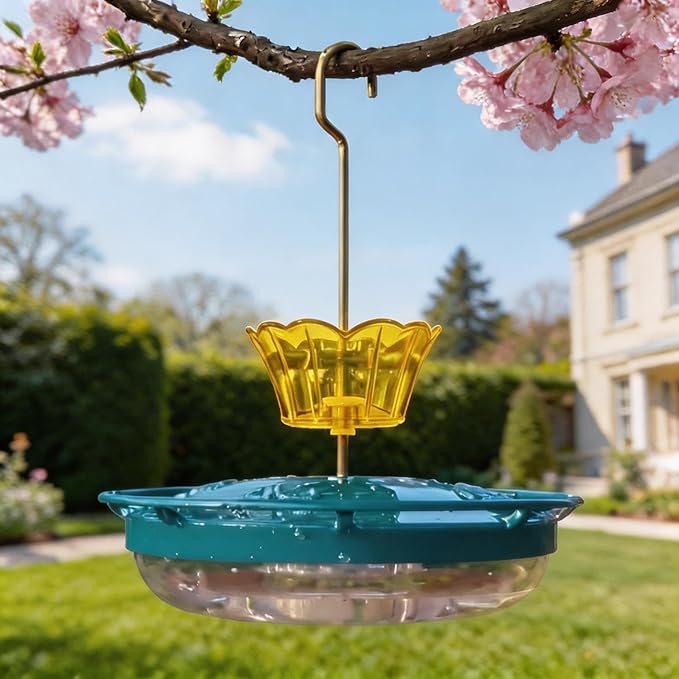 Ant Moat for Hummingbird Feeder - 3 OZ x 2 Pack Insect Guard with Large Capacity (Orange)