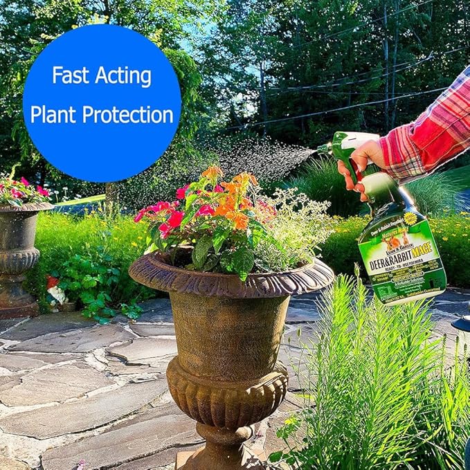 Nature’s Mace Deer and Rabbit MACE, Deer Repellent Spray For Plants, 40oz Ready-To-Use, Deer Deterrent, For Home & Garden, Protect Plants Fast, Keep Deer Out, Safe Around People, Pets, Plants, Produce