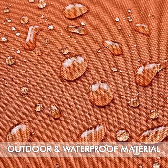 MIULEE Pack of 2 Outdoor Waterproof Pillow Covers Decorative Farmhouse Throw Pillows Square Solid Color Couch Pillow Covers for Patio Tent Bed Sofa Living Room 20x20 Inch Burnt Orange
