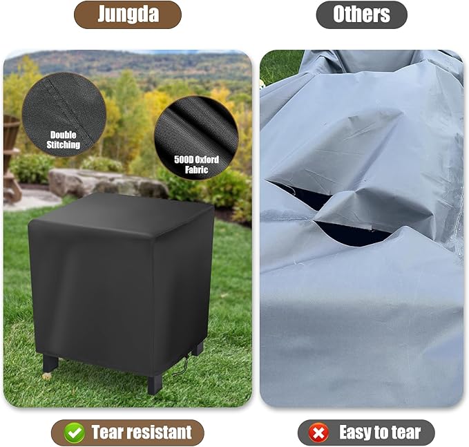Small Outdoor Side Table Cover,17 Inch Patio End Table Cover for Outside,Waterproof Patio Small Furniture Cover - 17 x 13 X 16 Inch
