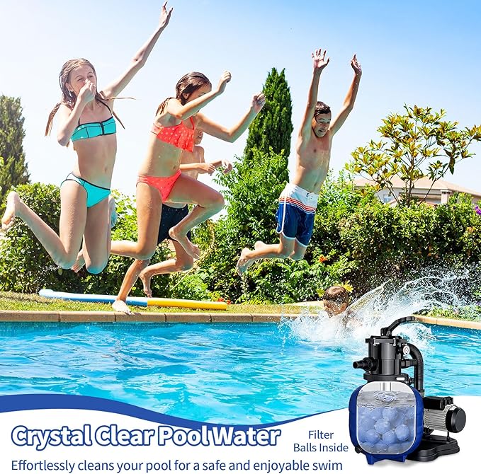 Pool Filter Balls 3LB for Sand Filter, Replace 110 lbs Sand, Reusable Pool Filter Media Balls for Pump, Ultra Fine Filtration, No Clogging, Less Backwash, for Swimming Pools