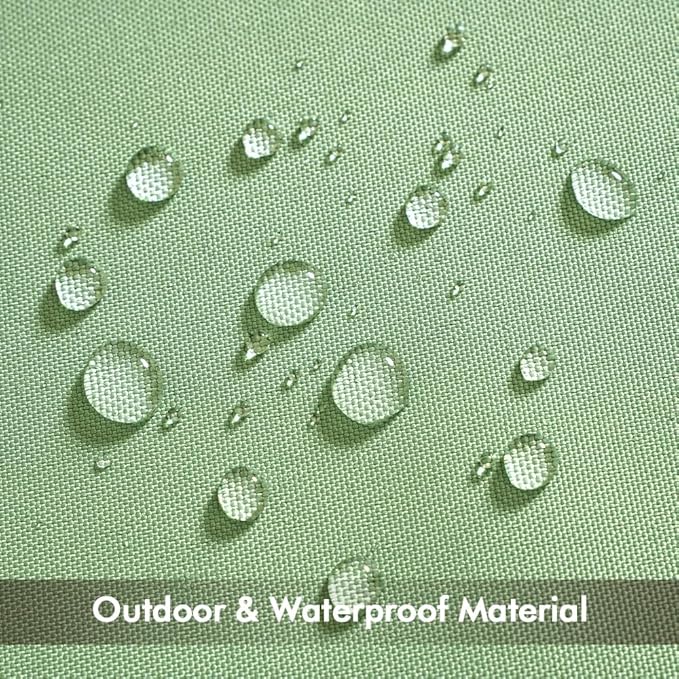 MIULEE Pack of 2 Decorative Outdoor Waterproof Pillow Covers Square Garden Cushion Sham Throw Pillowcase Summer Shell for Patio Tent Couch 16x16 Inch Sage
