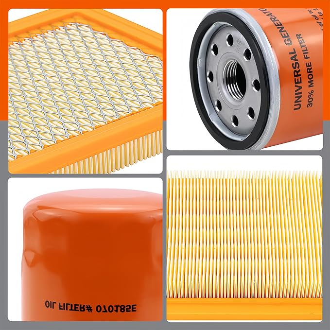 6482 Maintenance Kit Fit for Generac 8kW 10kW Standby Generators 410cc 460ccEngine Scheduled Maintenance Kit Include 9371AS Air Filter, 070185E Oil Filter