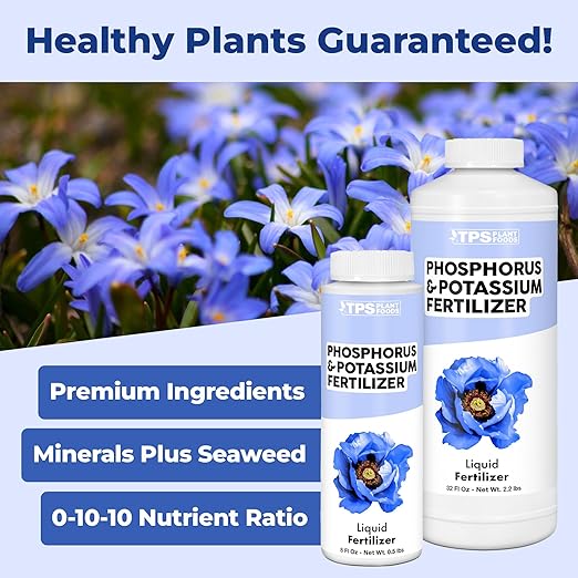 Phosphorus & Potassium Fertilizer – Liquid Bloom Booster for Strong Roots, Better Blooms & Improved Fruit Development, 8 oz