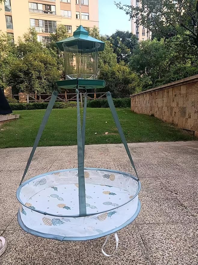 2Pcs Bird Seed Catcher Tray for Hanging Bird Feeder Platform Folding Universal Wild Bird Seed Catcher Bird Seed Catcher Tray Hummingbird Feeders Bee Feeder Outdoor Garden Accessories 19’’
