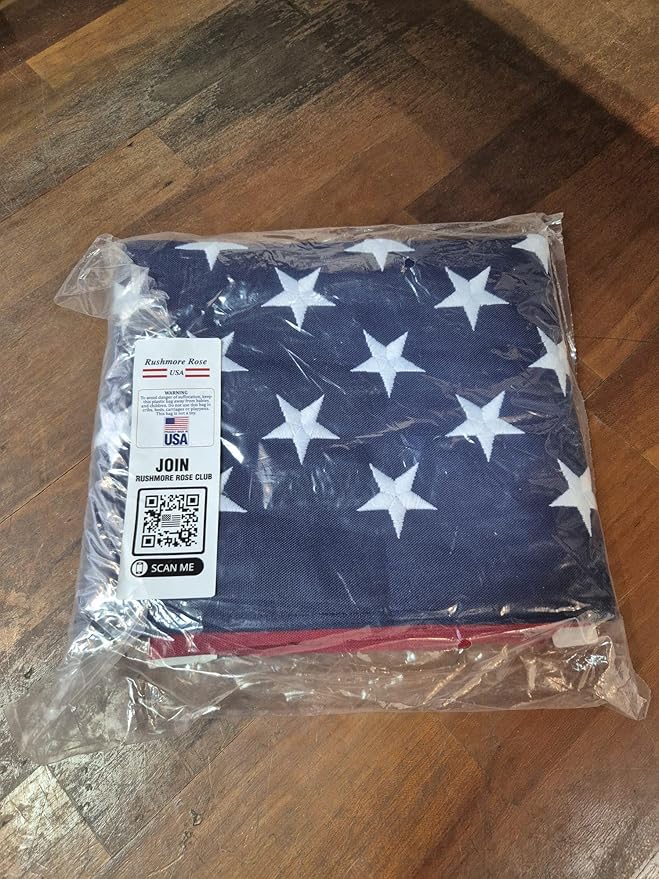 American Flags for Outside 5X8 American Flag made in USA Heavy Duty Flags Outdoor with Embroidered Stars and Sewn Stripes 5x8 US Flag for High Wind- All Weather Flags