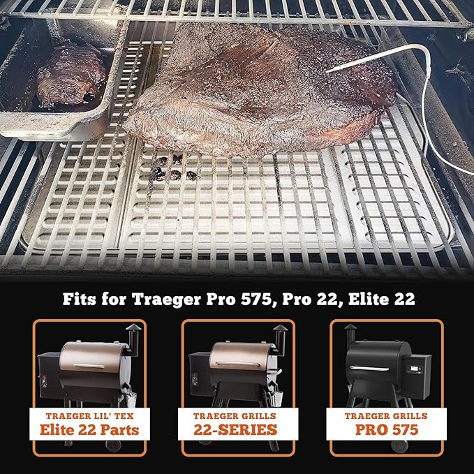 NUPICK BAC507 Grill Drip Tray Liners for Traeger Pro 575, Pro 22 and Elite 22, Grill Accessories for Traeger, Aluminum Disposable Drip Trays,Heat-Resistant Grill Accessory, 22in x 15.5in, 5 Pack