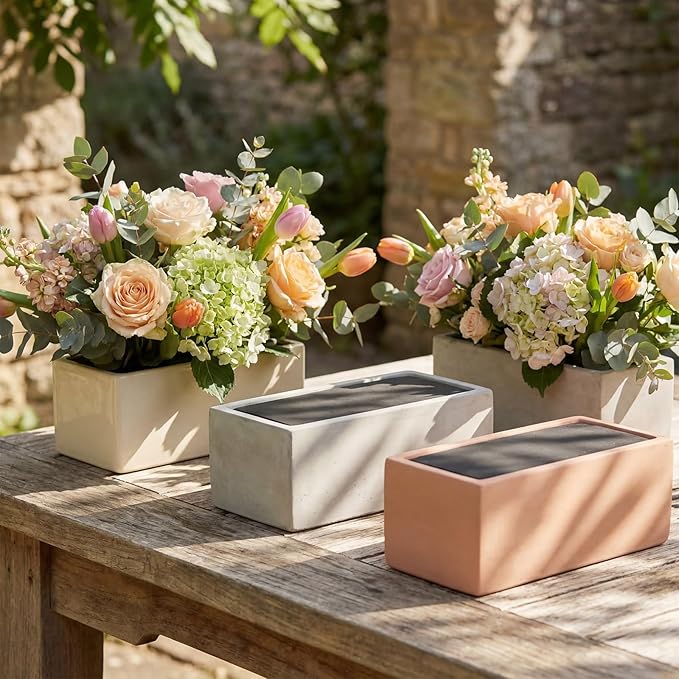 Lallisa 8 Pcs Reusable Floral Foam Blocks Water Weather Resistant Dry Floral Foam for Artificial Flower Arrangements Outdoor Flower Boxes Hanging Planters Wedding Home Decor (7.8 x 3.5 x 2.4,Black)