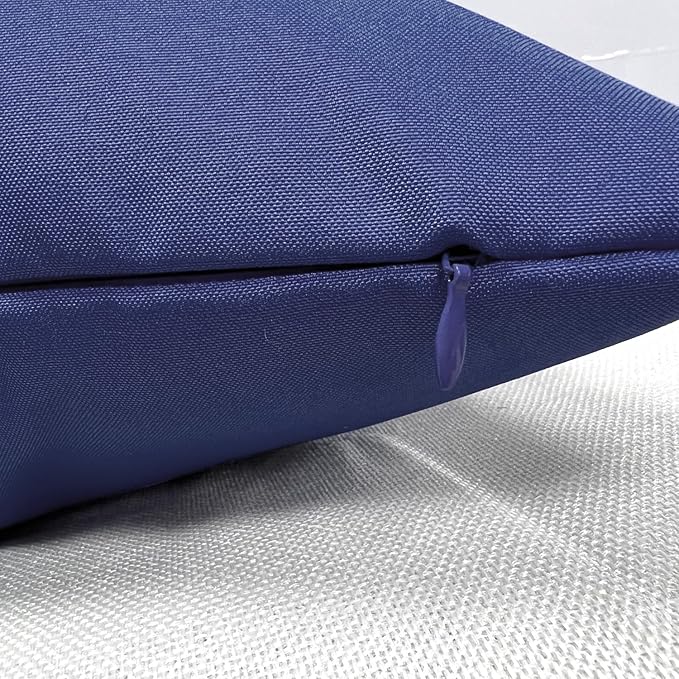 VAKADO Outdoor Waterproof Throw Pillow Covers 24X24 Set of 2 Decorative DarkBlue Patio Furniture Cushion Cases Outside Decor for Couch Garden Bench Porch