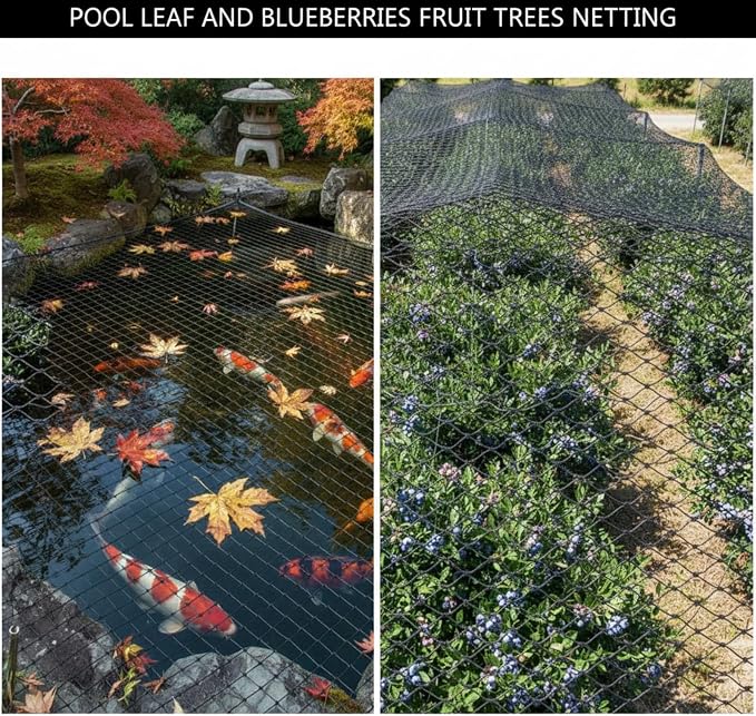 25 x 25 ft Aviary Bird Netting Chicken Netting Commercial Grade Heavy Duty Knotted 2 inch Mesh for Chicken Coops Poultry Blueberries Fruit Trees Net Aviary Garden