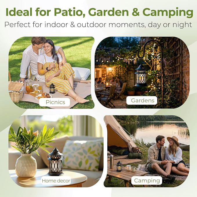 Citronella Candles Outdoor, 2 Pack Citronella Candle Lanterns with Lid, Soy Wax Outdoor Candles for Patio, Garden, Porch, Backyard, Camping & Summer Outdoor Decor