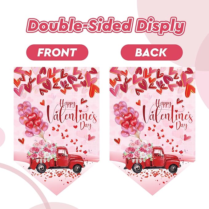VitalCozy 20 Pieces Seasonal Garden Flags Set Holiday Outside Double Sided Yard Flags for Valentine Mardi Gras New Year All Festive Outdoor Lawn Decor