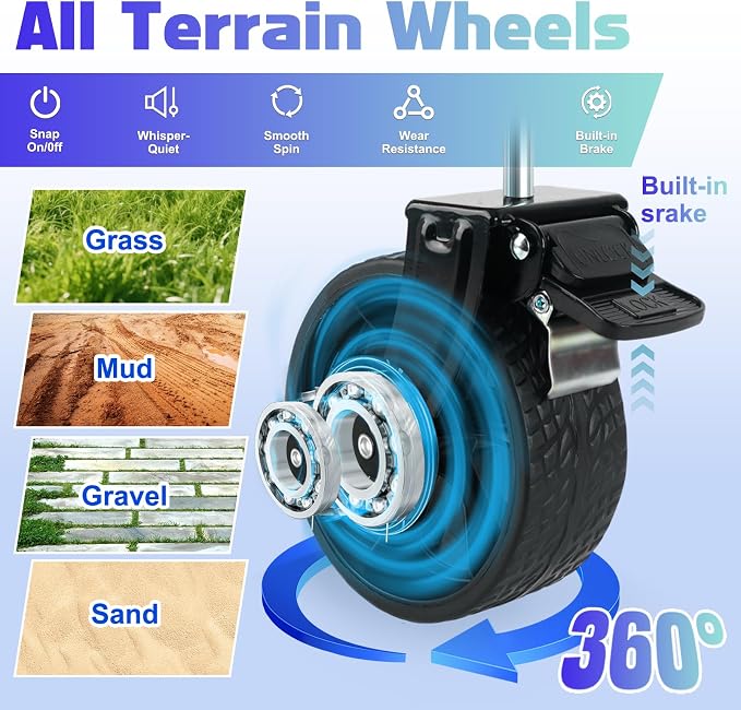 500LBS Collapsible Wagon Cart Foldable - 230L Large Heavy Duty Utility Cart with 360°Swivel Brake Wheels, Lightweight Collapsible Wagon for Groceries Camping & Beach