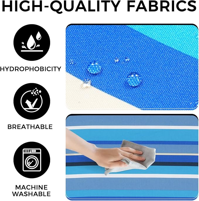 14 Piece Outdoor Patio Cushion Covers Replacement Waterproof with Zipper for 6-Seater Sectional Couch Chair Patio Furniture Conversation Sofa Seat Cushions Slipcovers Set, Only Cover