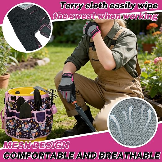 MELOTOUGH Kneeling Pad for Work,Work Gloves for Mechanic,Construction,Gardening,Yard,Warehouse
