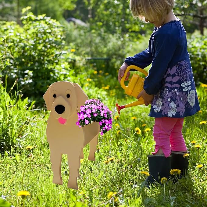 Golden Retriever Dog Planter Plant Pots,Cute Dog Flower Planter,Gifts for Pet Lovers,Unique Animal Plant Pots,Office,Indoor Outdoor Garden Decor