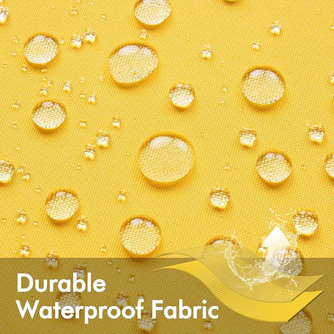 MIULEE Pack of 2 Outdoor Waterproof Throw Pillow Covers Decorative Outdoor Pillowcases Piping Edge Water Resistant Cushion Covers for Patio Garden Couch Chair Tent Balcony, 18x18 Inch Yellow