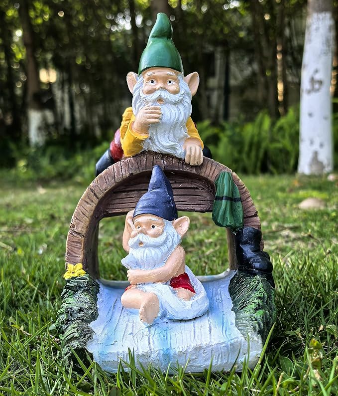 Decorative Gutter Downspout Extensions Statue,3" x 4" Downspout Extension Sculpture,Elf Decorative Rain Gutter Downspout Extension Figurine Decor Sculpture for Lawn Yard