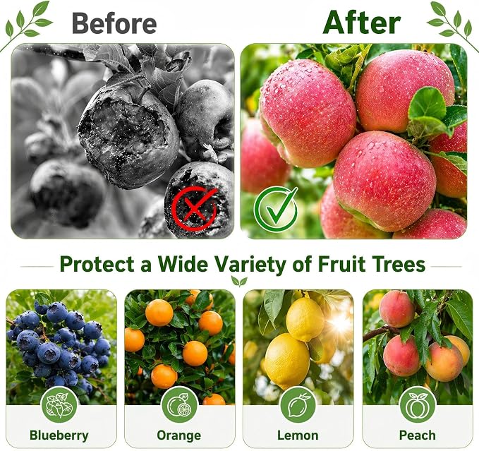 3 Pack 12 x 12 ft Large Fruit Tree Netting Covers with Zipper & Drawstring, Extra Fine Mesh Garden Netting for Blueberry Peach Apple Trees, Protects Fruit from Birds, Squirrels, Deer, Cicadas, Beetles