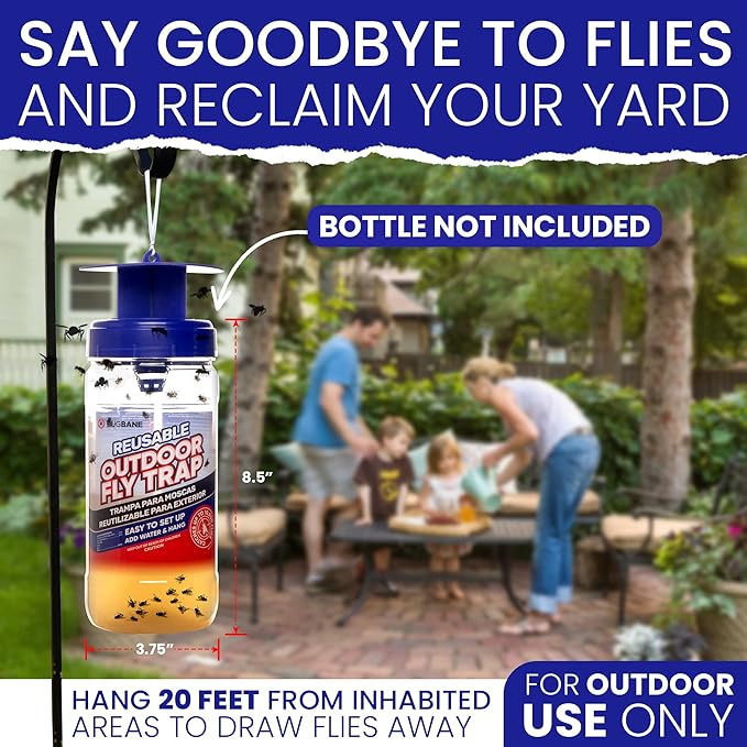 Fly Bait Fly Trap Refill Packets 3x1oz. Non Toxic Dissolvable Granules Work with All Reusable Flies Traps Outdoors Attractant. Flies Trap Bait Magnet Ranch Flytrap Outdoors. Cebo para Moscas