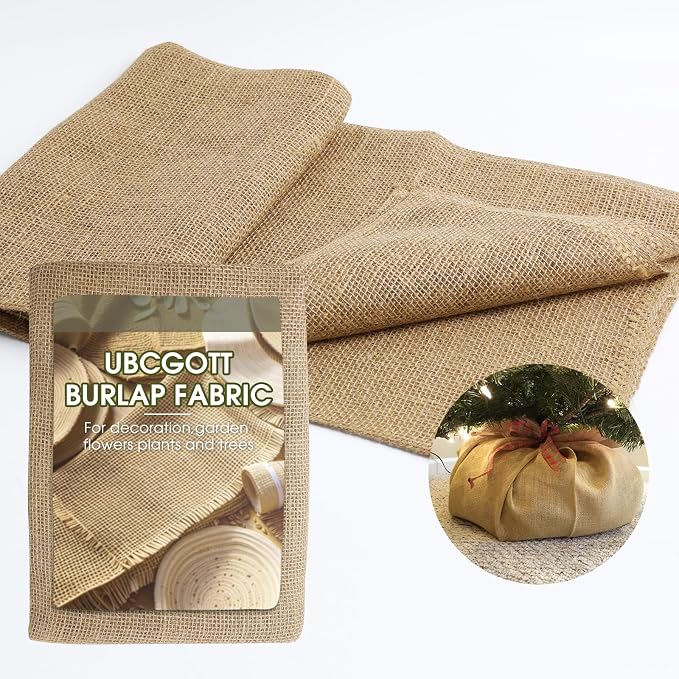 Gardening Burlap Roll - Multipurpose Natural Burlap Fabric (40 Inch x 30 Feet)