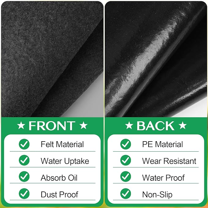 ToLanbbt Outdoor Storage Shed Floor Mat, 7 x 4 FT Waterproof Carport Mat, Washable Furniture Pad with Non Slip Backing for Dust, Oil, Protection, Storage Shed Not Included