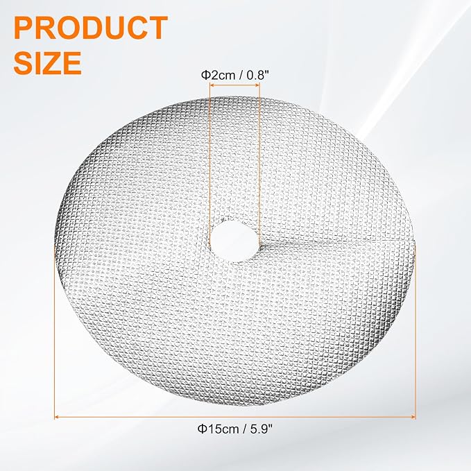 HARFINGTON 6pcs Tree Mulch Ring 5.9 Inch Non-Woven Round Tree Protector Weed Barrier Mat Plant Cover Rings for Weed Grass Control Root Protection, Silver