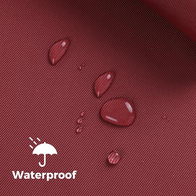Nylon Fabric, 58" W 420D Waterproof Fabric 1 Yard Ripstop Nylon Material Outdoor Upholstery Twill Sewing Material for Patio Chair, Cushion, Purse, Tote Bag, Tent, Tarp Cover, DIY Project Retro Red