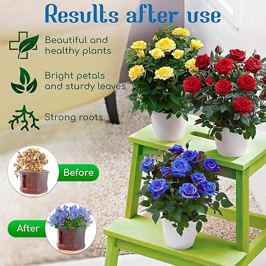 All-Purpose Rose Plant Food Fertilizer | Concentrated Nutrient Solution for Indoor & Outdoor Plants | Promotes Vibrant Blooms, Strong Roots & Lush Foliage | Made in The USA