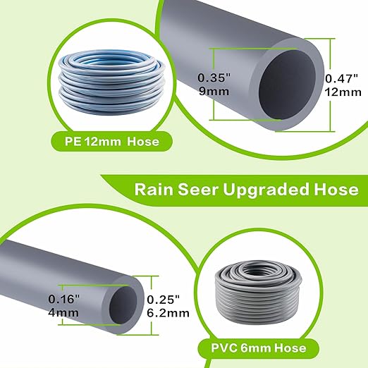 98ft Drip Irrigation Kit, Upgraded Quick-Connect System with Adjustable Nozzles & Durable Hoses, Complete Garden Watering Solution for Outdoor Plants, Flower Beds, Lawns and Patios