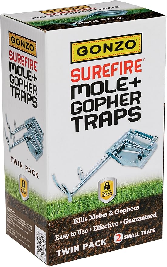 Gonzo Gopher Trap - Effective Home Pest Control, Best Gopher Trap - 13 x 7 x 6 in - Alloy Steel