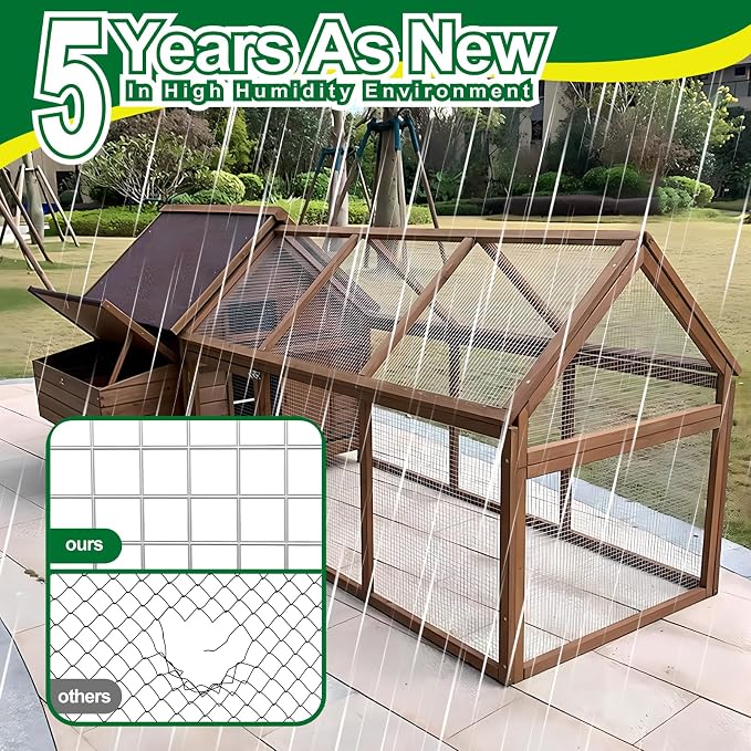 Hardware Cloth 1/4 Inch 48 x 100 Ft 23-Gauge Hot-dip Galvanized After Welding Fence Wire Mesh Roll Chicken Rabbit Snake Cage Welding Fencing