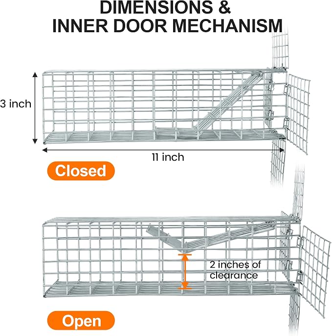 One Way Squirrel Door Excluder, Humane Squirrels, Chipmunks Contactless Excluder, for Outdoor Spaces Like Attics, Chimneys - Includes Full Installation Kit