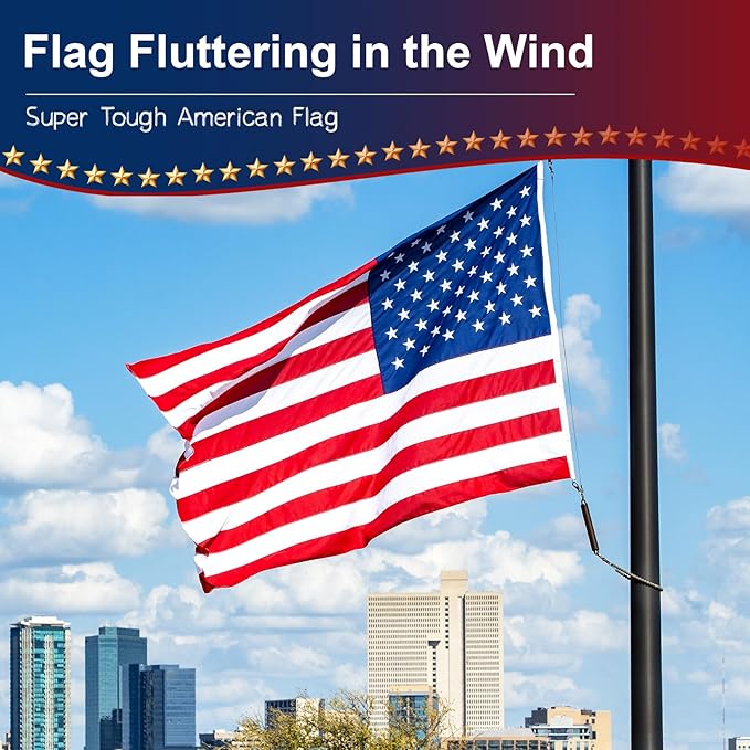 American Flags For Outside 4x6FT Tear Proof USA Outdoor Heavy Duty American Flags,High Wind Resistant US Flag for Outside Use,Premium United States Flag for Home and Patio