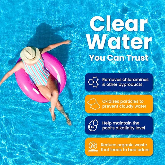 POOL SHARK 68% Calcium Hypochlorite Pool Shock | 25 lb Bucket Chlorine Granules | Pool Shock Treatment for Swimming Pools | Inground & Above Ground Pool Cleaning, Fast-Acting Chlorine Shock