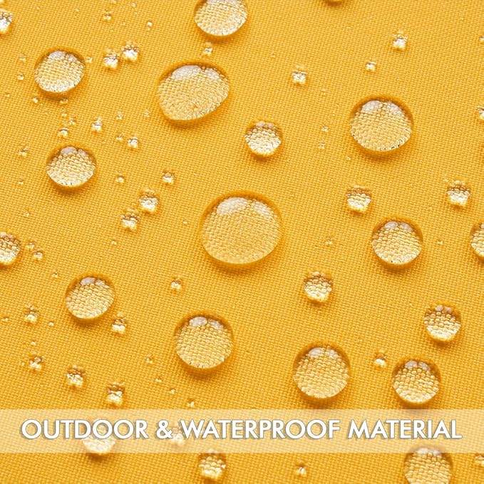 MIULEE Pack of 2 Outdoor Waterproof Pillow Covers Decorative Farmhouse Spring Throw Pillow Covers Square Solid Color Couch Pillow Covers for Patio Tent Bed Sofa Living Room 16x16 Inch Yellow