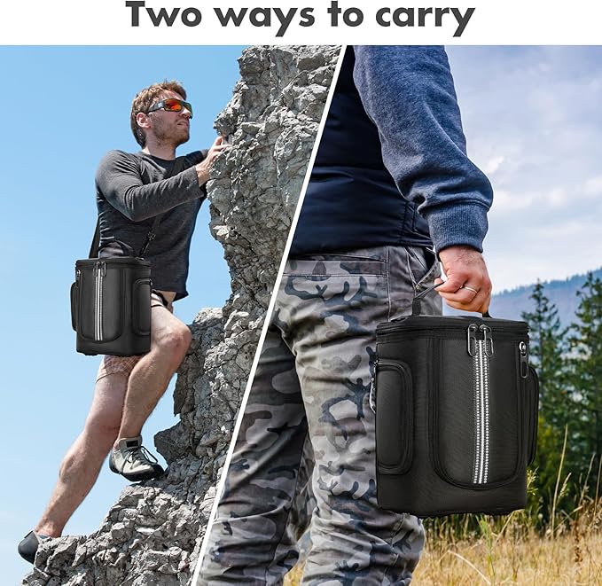 Travel Carrying Case Compatible with Anker Solix C300, Padded Bag with Adjustable Shoulder Strap, Large Back Accessory Pocket & Heat Dissipation Ventilation. Ideal for Camping, Travel, Emergency